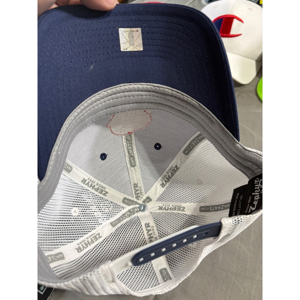Zephyr NBA‎ Los Angeles Clippers Snapback Trucker Hat Navy Blue White Mesh Cap - Picture 5 of 6